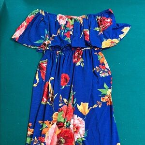 JODIFL Blue Floral Maxi Dress